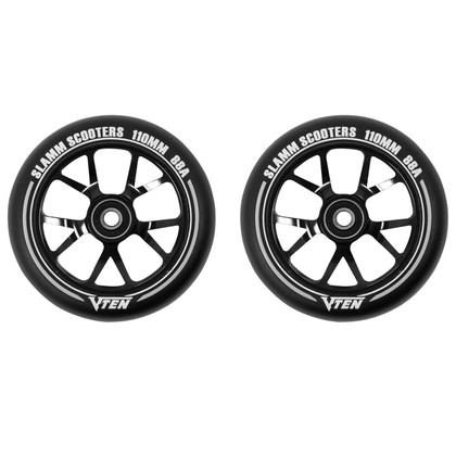 Slamm 110mm 88A V- Ten II Ghost Metal Core Stunt Scooter Wheels - Black/Black