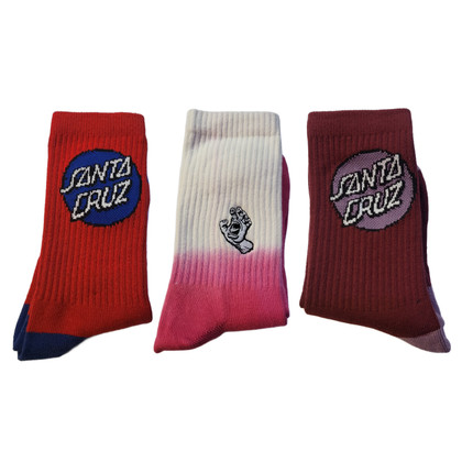 Santa Cruz Skateboards Screaming Hand Dot Logo Socks - 3 Pairs 