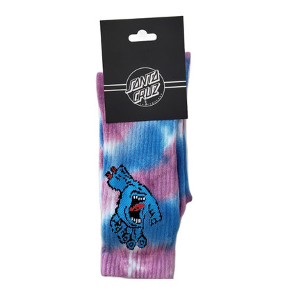 Santa Cruz Socks - Screaming Hand Tie Dye Sock - Pink Tie Dye