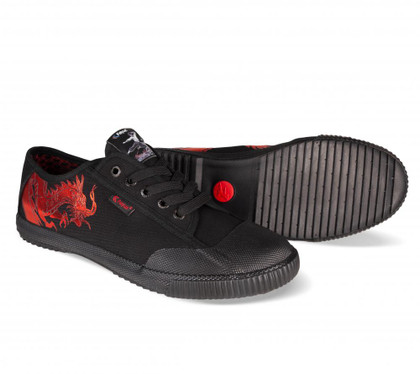 Feiyue X Bruce Lee Fe Dragon Lo Martial Arts Shoes - Black/Red