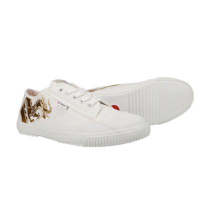 Feiyue X Bruce Lee Fe Dragon Lo Martial Arts Shoes - Off White/Gold