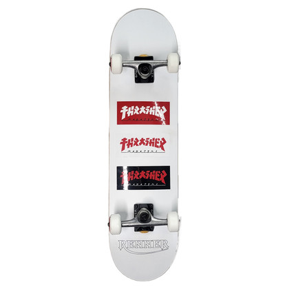Renner X Thrasher 7.75" Complete Skateboard - White
