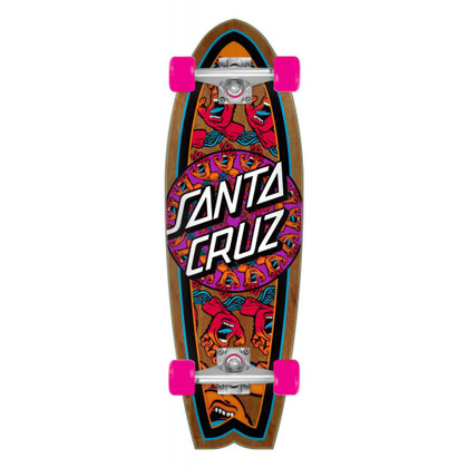 Santa Cruz Mandala Screaming Hand 8.8" Shark Cruiser Skateboard - Ex Display