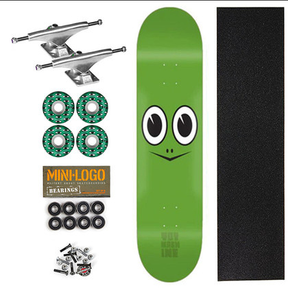 Toy Machine Turtle Face 8.25" Complete Skateboard - Green