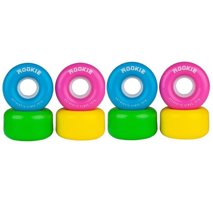 Rookie Quad Roller Skate Wheels - Set Of 8 - Indoor/Outdoor - Multi