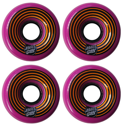 Santa Cruz Cruiser 65mm 78a Skateboard Wheels - Purple