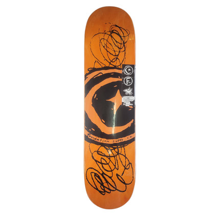 Foundation Scribble F 7.75" Skateboard Deck - Orange