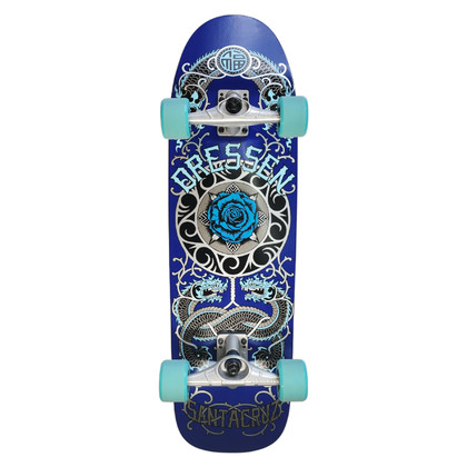 Santa Cruz Dressen Surf Skate Cruiser Skateboard - Blue