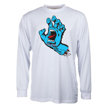 Santa Cruz Screaming Hand Long Sleeve T-Shirt - White