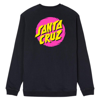 Santa Cruz Skateboards Style Dot Crew Sweatshirt - Black