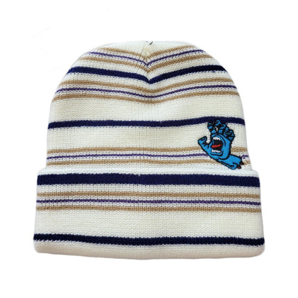 Santa Cruz Beanie - Screaming Mini Hand Stripe - Sage