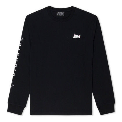RIPNDIP Lord Nermal Long Sleeve Pocket T-Shirt - Black