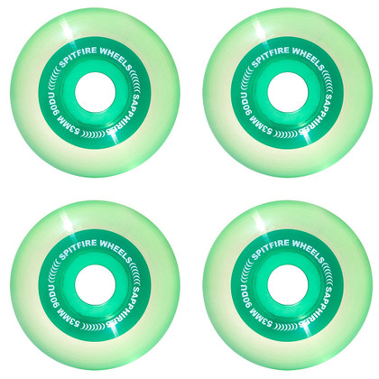Spitfire Skateboard Wheels Sapphire Radial 90D Green 53mm
