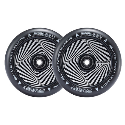 Fasen 120mm Prodigy Dots Hollow Core Stunt Scooter Wheels - Pair - Black
