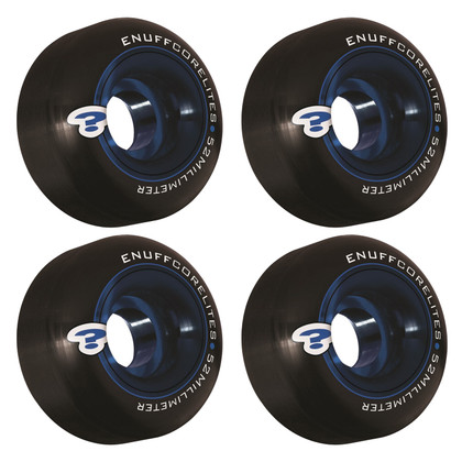 Enuff Corelites 52mm Skateboard Wheels - Black/Blue