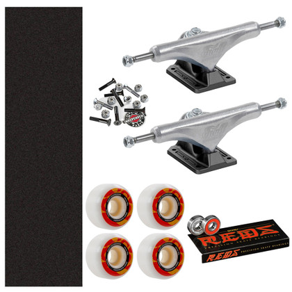 Skateboard Builder Kit - Bones Reds - Bearings - Trucks-  Wheels - Bolts - Griptape