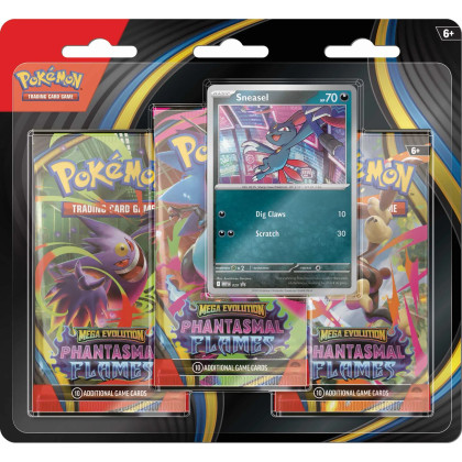 Pokémon TCG: Mega Evolution Phantasmal Flames - Blister 3 Pack CDU - Sneasel