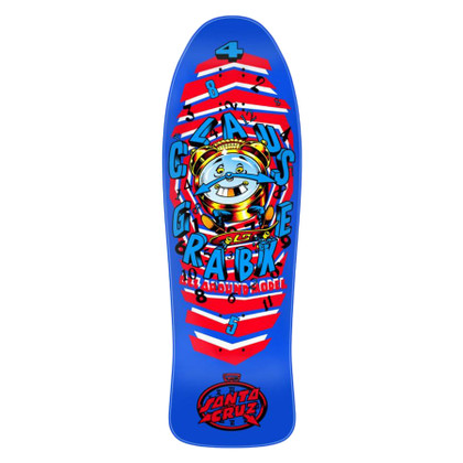 Santa Cruz Reissue Grabke All Around Skateboard Deck Blue/Red 9.89"