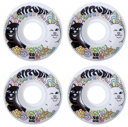 RIPNDIP Flower Child 50mm Skateboard Wheels - White