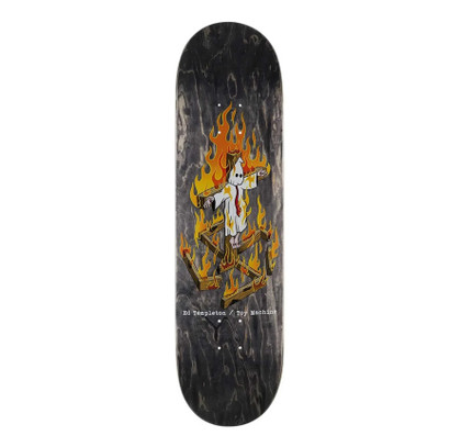 Toy Machine 8.5" Templeton Charred Cross Skateboard Deck - Black