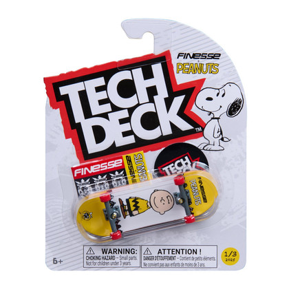 Tech Deck x Finesse Peanuts Charlie Brown Fingerboard Skateboard