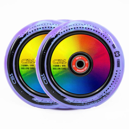 Core CB1 Nylon Hollow Core Scooter Wheels 110MM - Purple/Neo