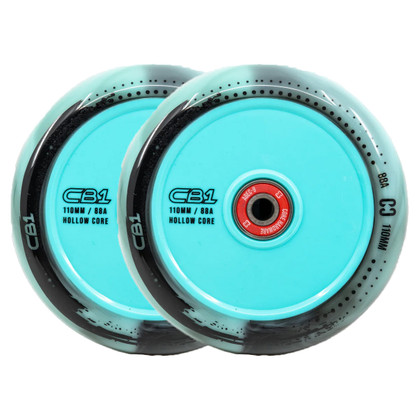 Core CB1 Nylon Hollow Core Scooter Wheels 110MM - Black/Teal