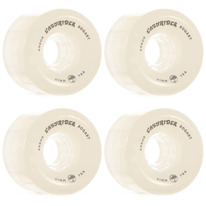 Arbor Bogart 61mm 78a Cruiser Skateboard Wheels - Ghost White