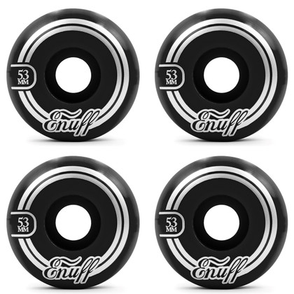Enuff Refresher II 53mm Skateboard Wheels - Black