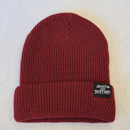 Thrasher Beanie Skate & Destroy - Burgundy