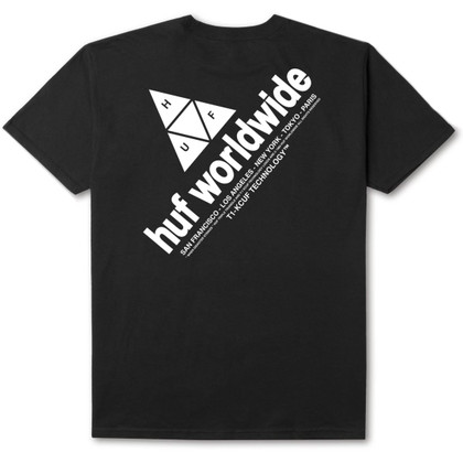 HUF Worldwide Peak SS Tee - Black