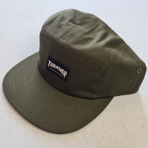 Thrasher Skate Mag 5 Panel Cap - Army Green