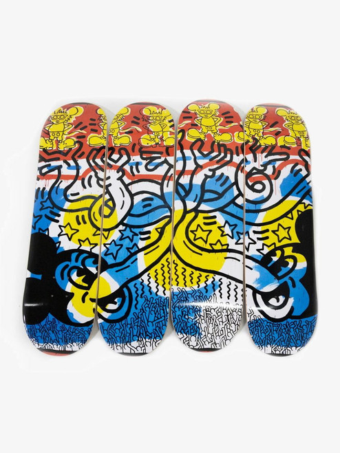 Diamond X Disney X Keith Haring Mickey Mouse Hands 4 Skateboard Deck Set