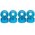 Rookie Quad Roller Skate Wheels - Set Of 8 - Indoor/Outdoor - Clear Blue
