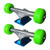 Enuff X Mini Logo Skateboard Undercarriage - Trucks Wheels Bearings - Green/Blue