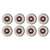 Rookie 82a 58mm Quad Roller Skate Wheels + Abec 7 Bearings - Set Of 8 - Indoor/Outdoor - White/Red