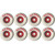 Rookie 82a 58mm Quad Roller Skate Wheels + Bones Reds Bearings - Set Of 8 - Indoor/Outdoor - White/Red