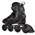 Skatelife Aztec Inline Roller Skates - Black - Adult Size UK 9.5