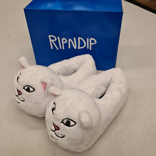 RIPNDIP Nermal Slippers White