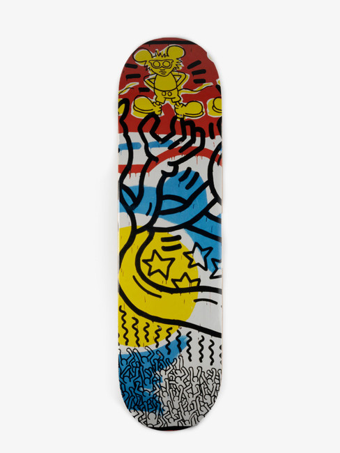 Diamond X Disney X Keith Haring Mickey Mouse Hands 4 Skateboard 