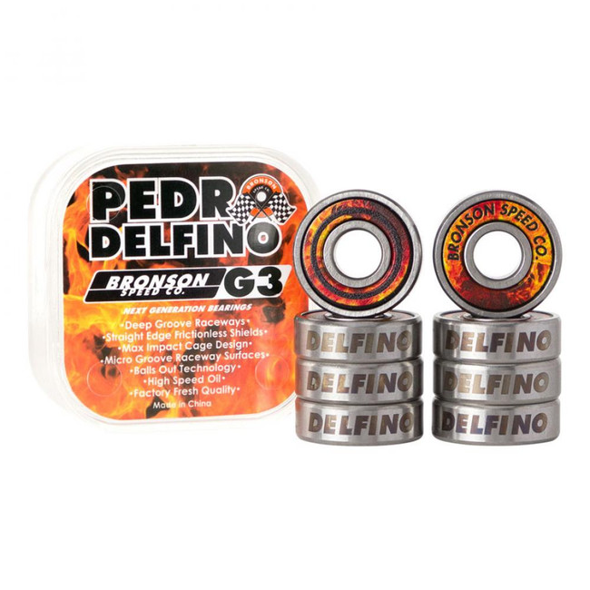 Bronson Speed Co Pedro Delfino Pro G3 Skateboard Bearings