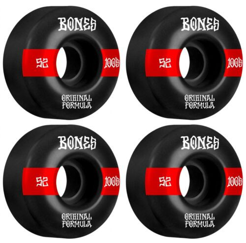 Bones 100s V4 Wide Skateboard Wheels 52mm