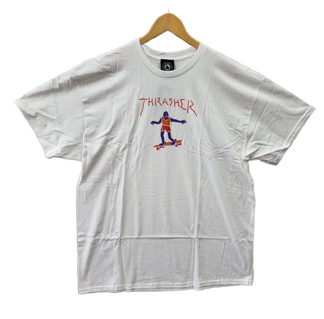 Thrasher Skateboard Magazine Gonz Fill Tee White