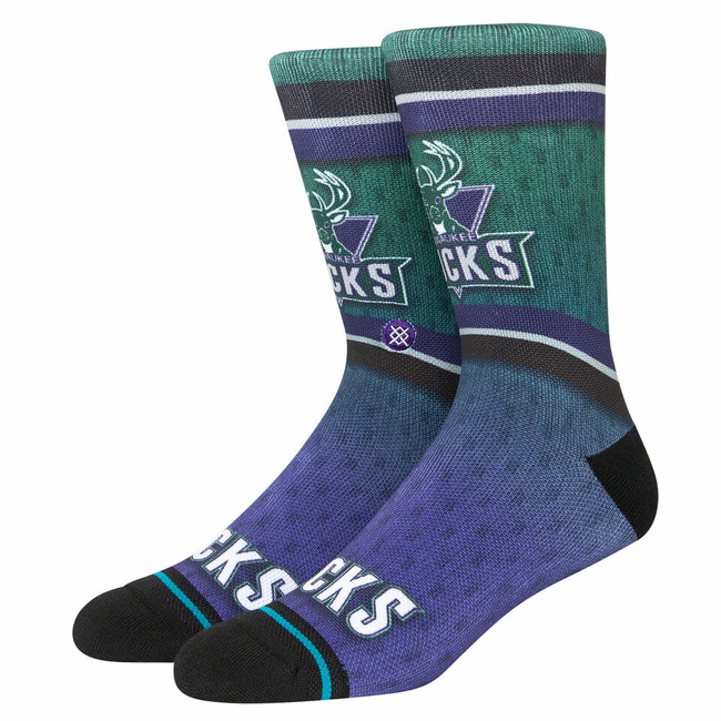 Stance NBA Milwaukee Bucks Fader Classics Crew Socks Forest