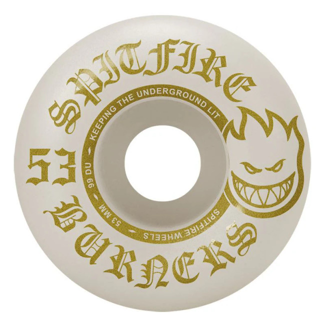 Spitfire Burner 99DU 53mm Skateboard Wheels - White
