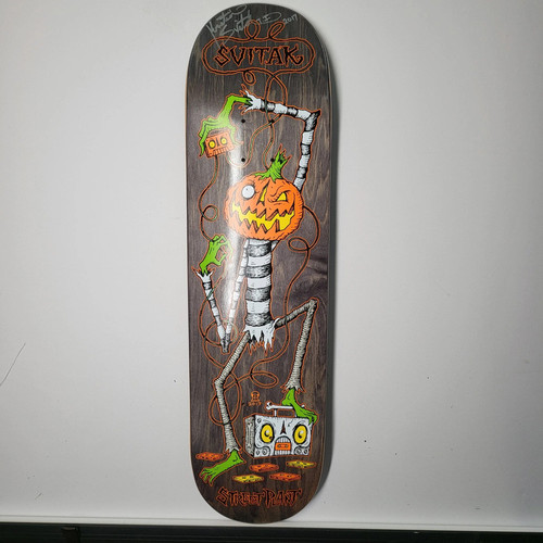 Street Plant Kristian Svitak Signed Pumpkin Skateboard Deck - Mike