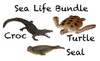 Sea Life Animal Toys - Turtle, Crocodile, Seal