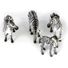 Small Zebra Family, Different Sizes Realistic Detail Set of 4