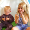 children playing with our sensory tubes