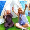 children playing with our large sensory tubes